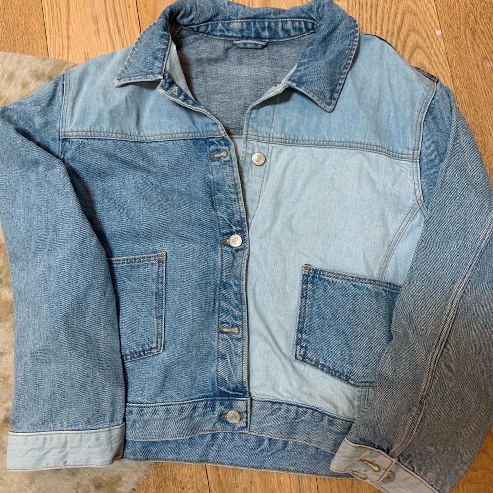 Topshop Color Block Patchwork Jacket - image 2